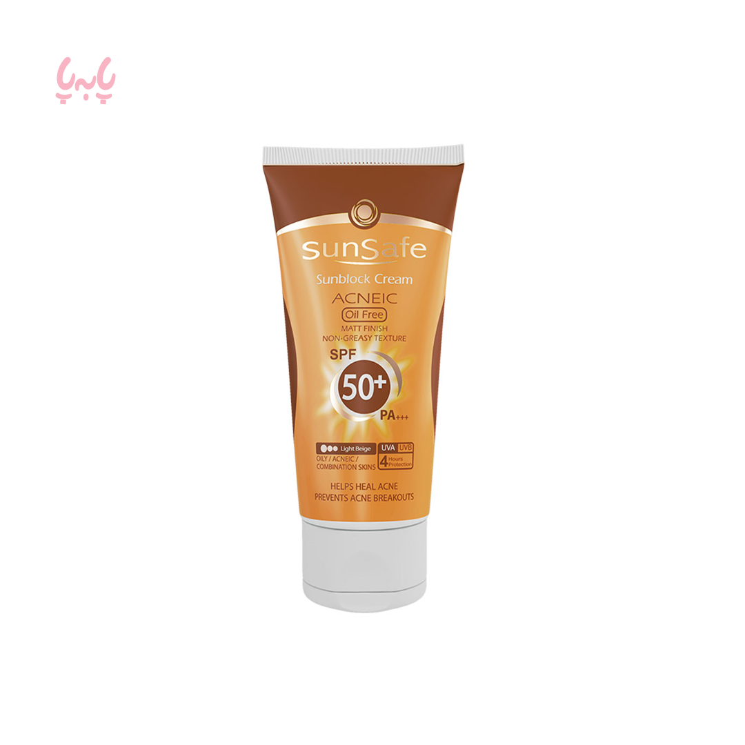 كرم ضد آفتاب +SPF 50 فاقد چربی سان سیف